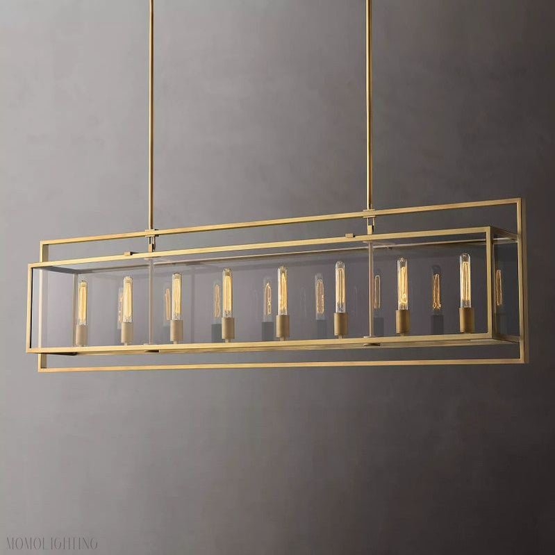 Beckmen Vintage Rectangle Chandelier-Nobipets