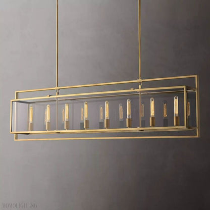 Beckmen Vintage Rectangle Chandelier-Nobipets