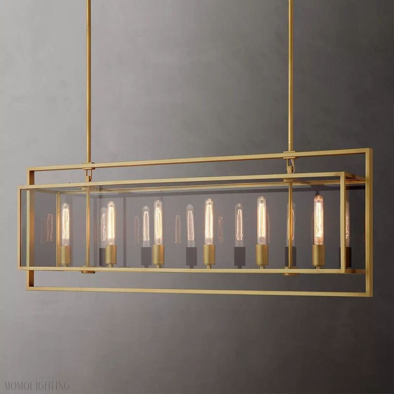Beckmen Vintage Rectangle Chandelier-Nobipets