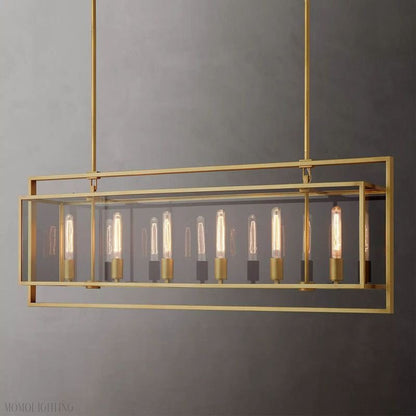 Beckmen Vintage Rectangle Chandelier-Nobipets