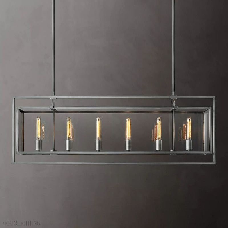 Beckmen Vintage Rectangle Chandelier-Nobipets