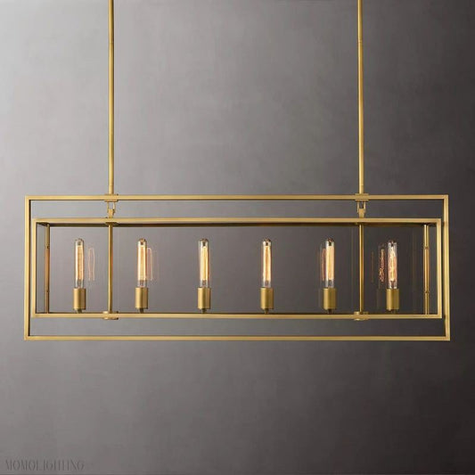 Beckmen Vintage Rectangle Chandelier-Nobipets