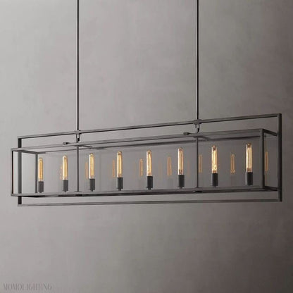 Beckmen Vintage Rectangle Chandelier-Nobipets