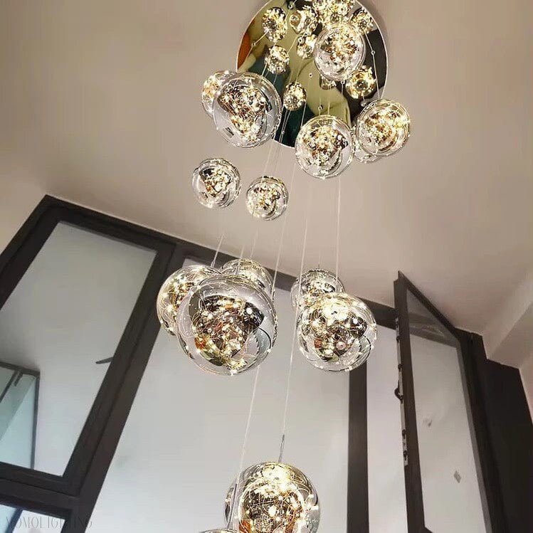 Bella Glass Ball Chandelier-Nobipets