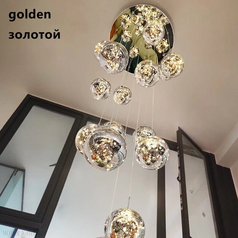 Bella Glass Ball Chandelier-Nobipets