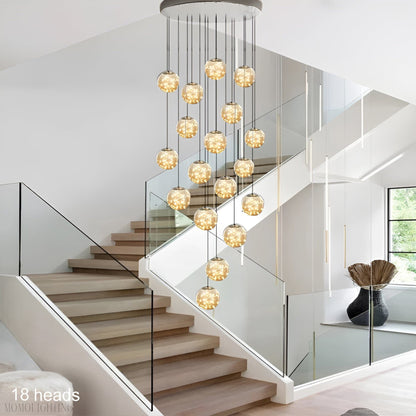 Bella Glass Ball Chandelier-Nobipets