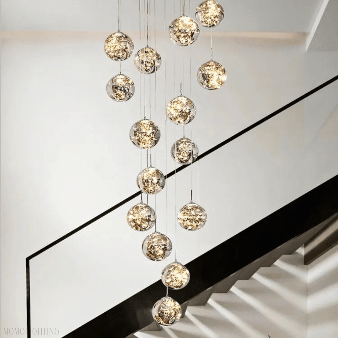 Bella Glass Ball Chandelier-Nobipets