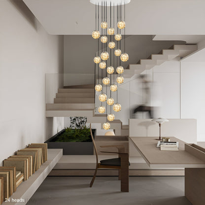 Bella Glass Ball Chandelier-Nobipets