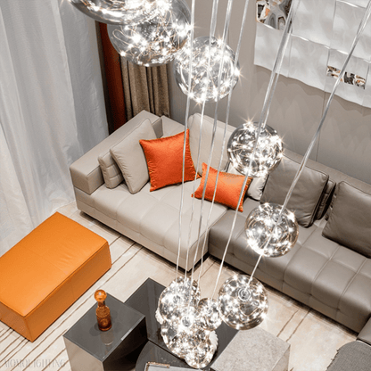 Bella Glass Ball Chandelier-Nobipets