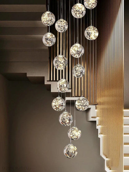 Bella Glass Ball Chandelier-Nobipets