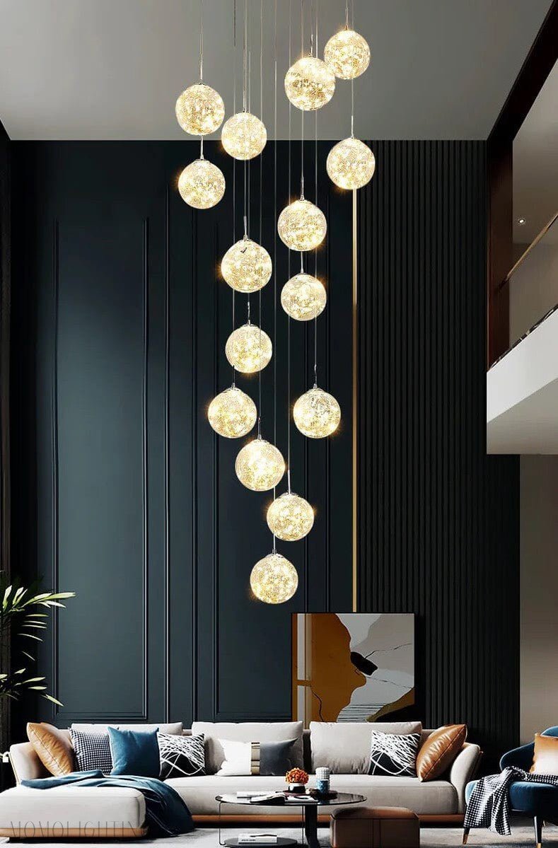 Bella Glass Ball Chandelier-Nobipets