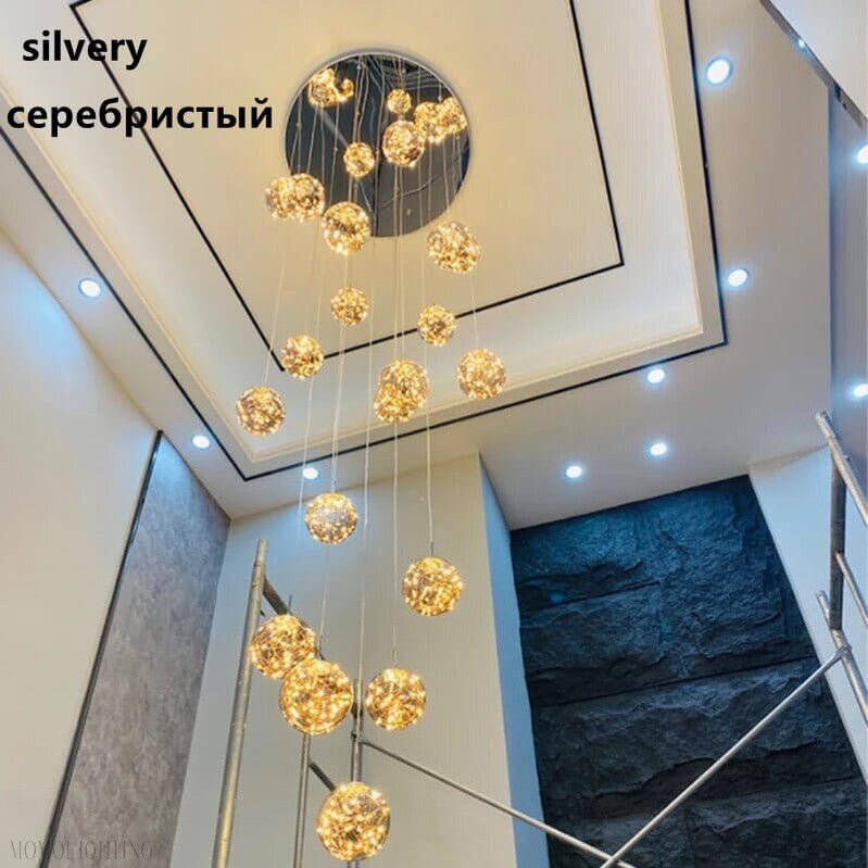 Bella Glass Ball Chandelier-Nobipets