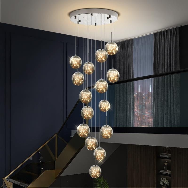 Bella Glass Ball Chandelier-Nobipets