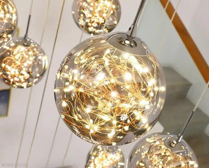 Bella Glass Ball Chandelier-Nobipets