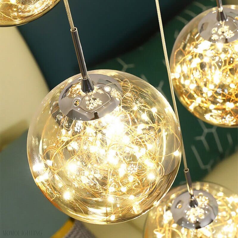 Bella Glass Ball Chandelier-Nobipets