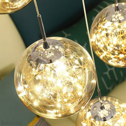 Bella Glass Ball Chandelier-Nobipets