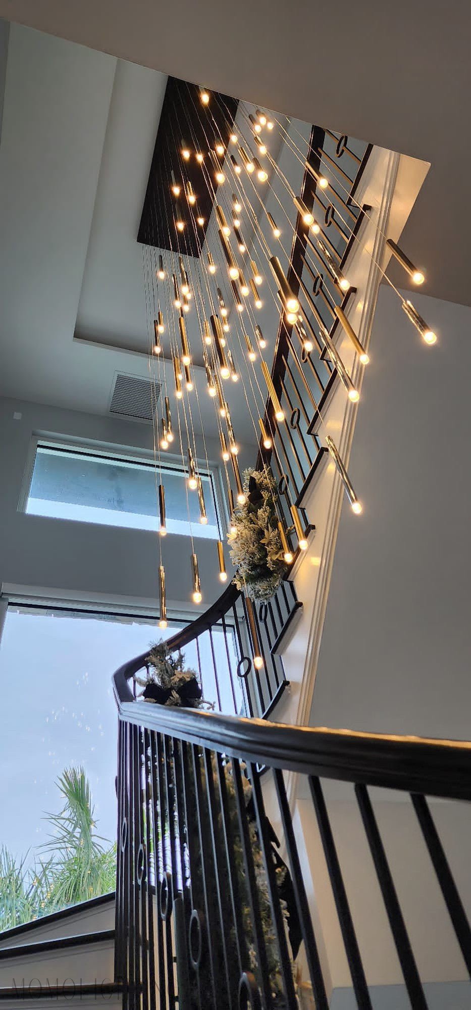 Bellini Rectangular Tubular Pendant Light Chandelier-Nobipets