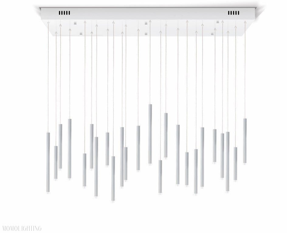 Bellini Rectangular Tubular Pendant Light Chandelier-Nobipets