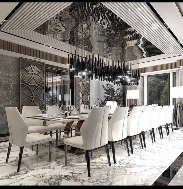 Bellini Round Metal Tubular Pendant Light Chandelier-Nobipets