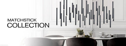 Bellini Round Metal Tubular Pendant Light Chandelier-Nobipets