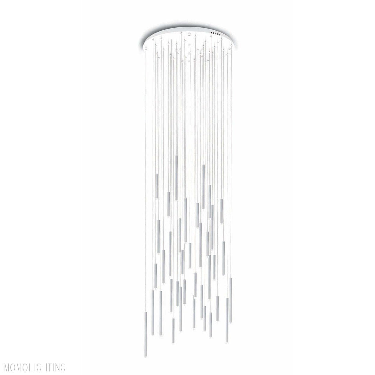 Bellini Round Metal Tubular Pendant Light Chandelier-Nobipets