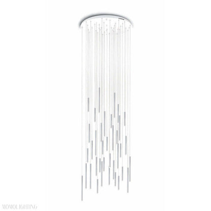 Bellini Round Metal Tubular Pendant Light Chandelier-Nobipets