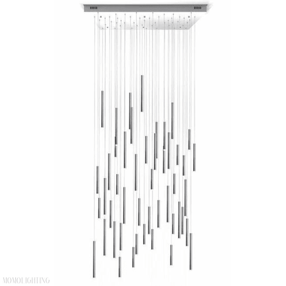 Bellini Square Tubular Pendant Light Chandelier-Nobipets