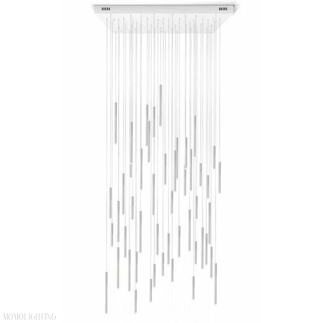 Bellini Square Tubular Pendant Light Chandelier-Nobipets