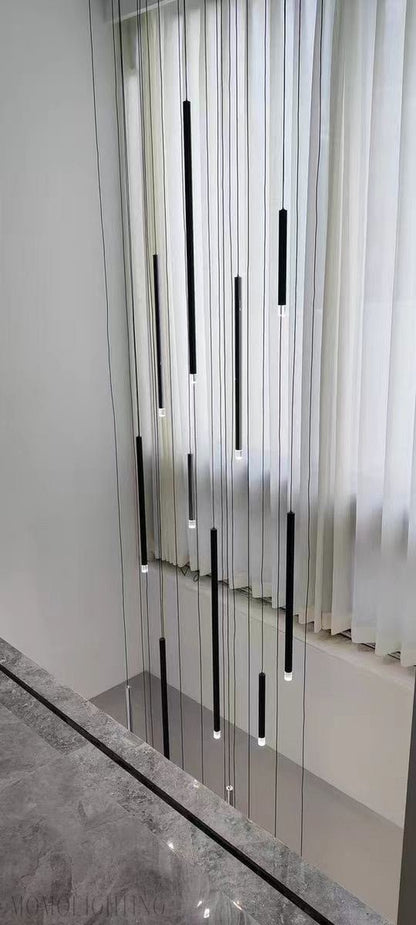 Bellini Square Tubular Pendant Light Chandelier-Nobipets
