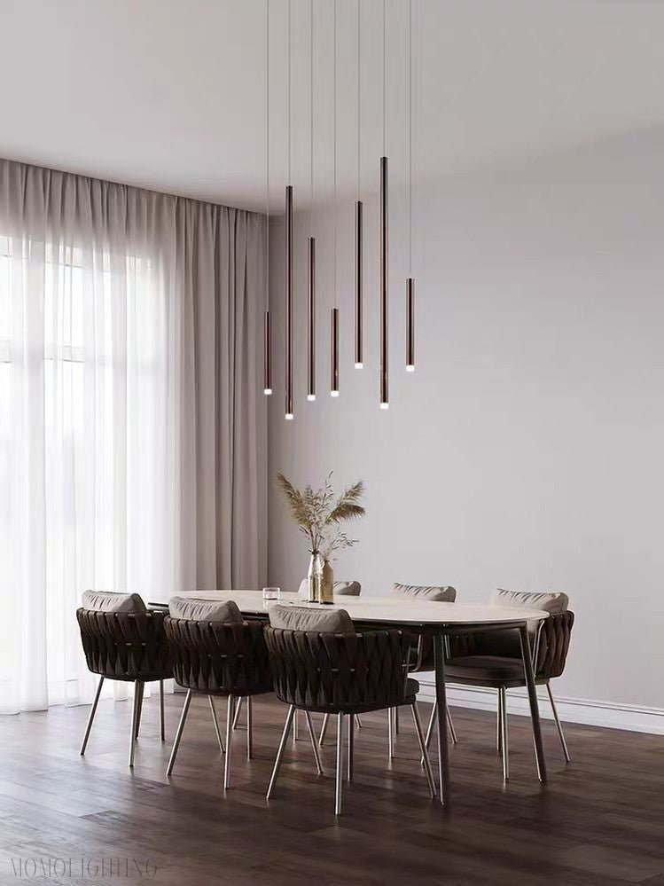 Bellini Square Tubular Pendant Light Chandelier-Nobipets