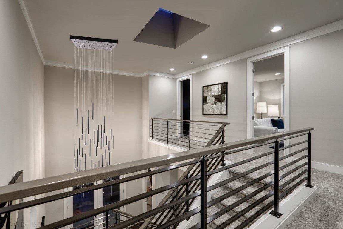 Bellini Square Tubular Pendant Light Chandelier-Nobipets