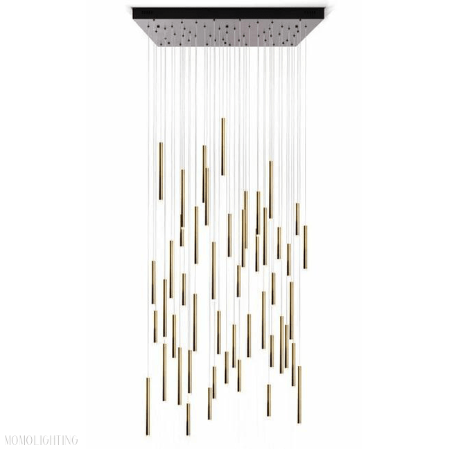 Bellini Square Tubular Pendant Light Chandelier-Nobipets