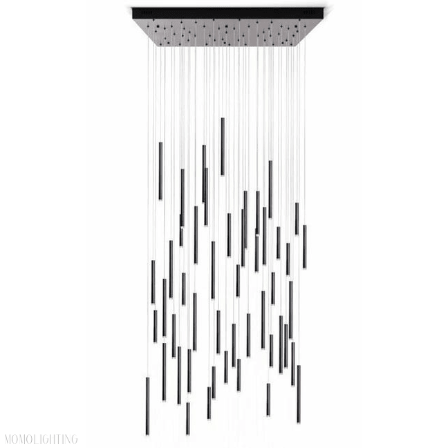 Bellini Square Tubular Pendant Light Chandelier-Nobipets