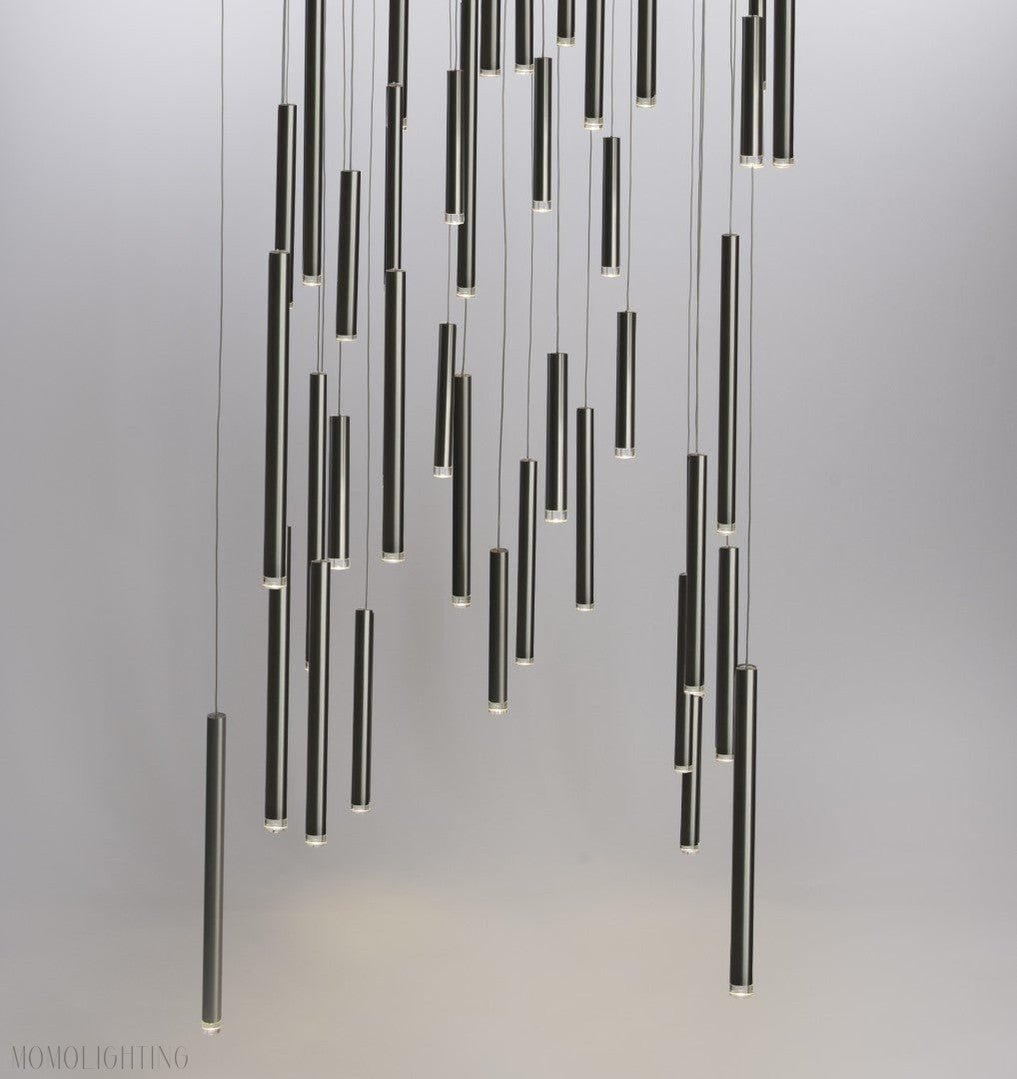 Bellini Square Tubular Pendant Light Chandelier-Nobipets