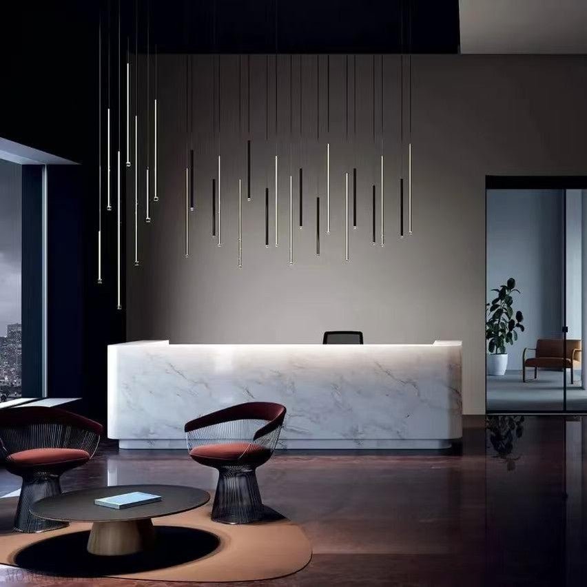 Bellini Square Tubular Pendant Light Chandelier-Nobipets