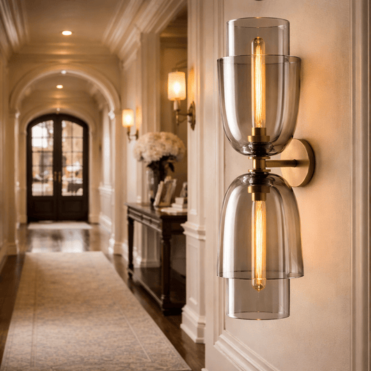 Bloma Clear Glass Cloche Grand Sconce