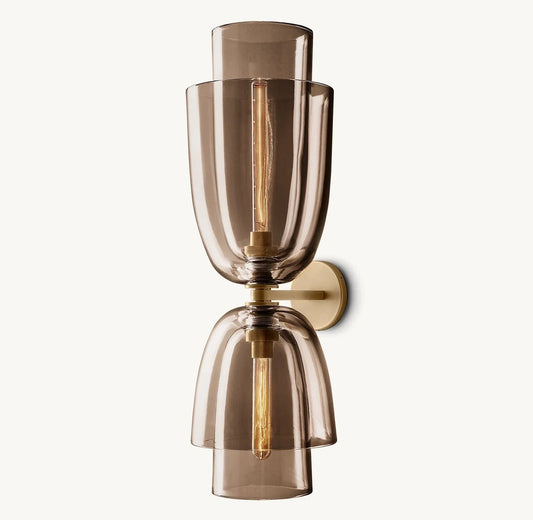 Bloom Amber Glass Cloche Grand Sconce