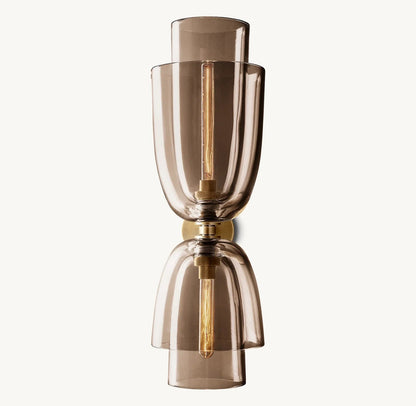 Bloom Amber Glass Cloche Grand Sconce