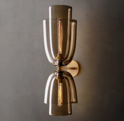 Bloom Amber Glass Cloche Grand Sconce