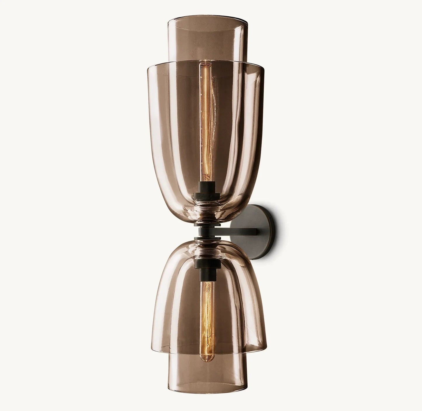 Bloom Amber Glass Cloche Grand Sconce