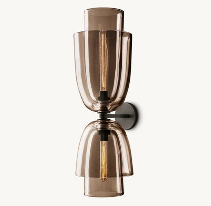 Bloom Amber Glass Cloche Grand Sconce