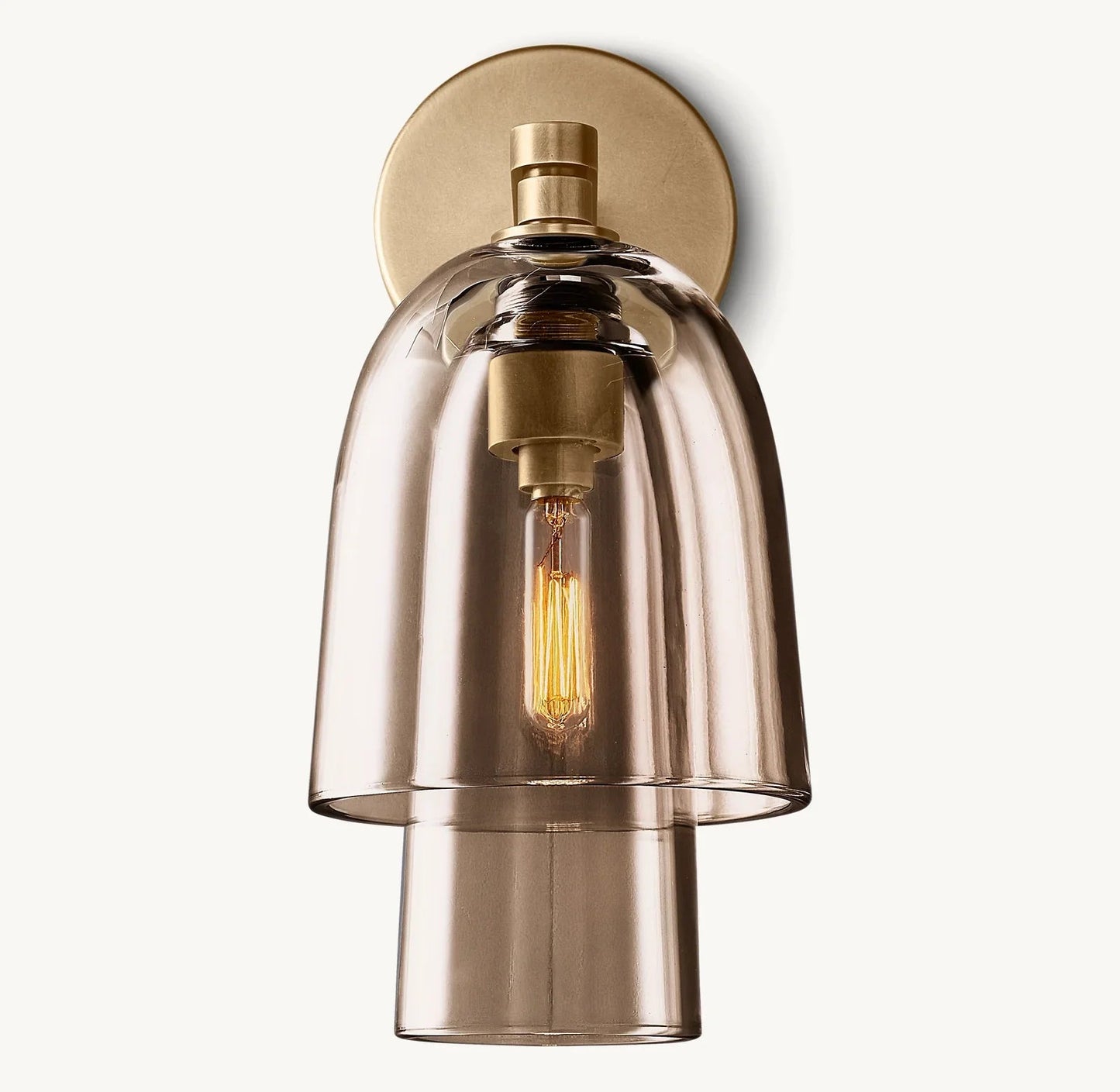 Bloom Amber Glass Flute Sconce