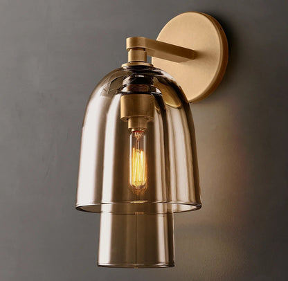 Bloom Amber Glass Flute Sconce