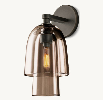 Bloom Amber Glass Flute Sconce