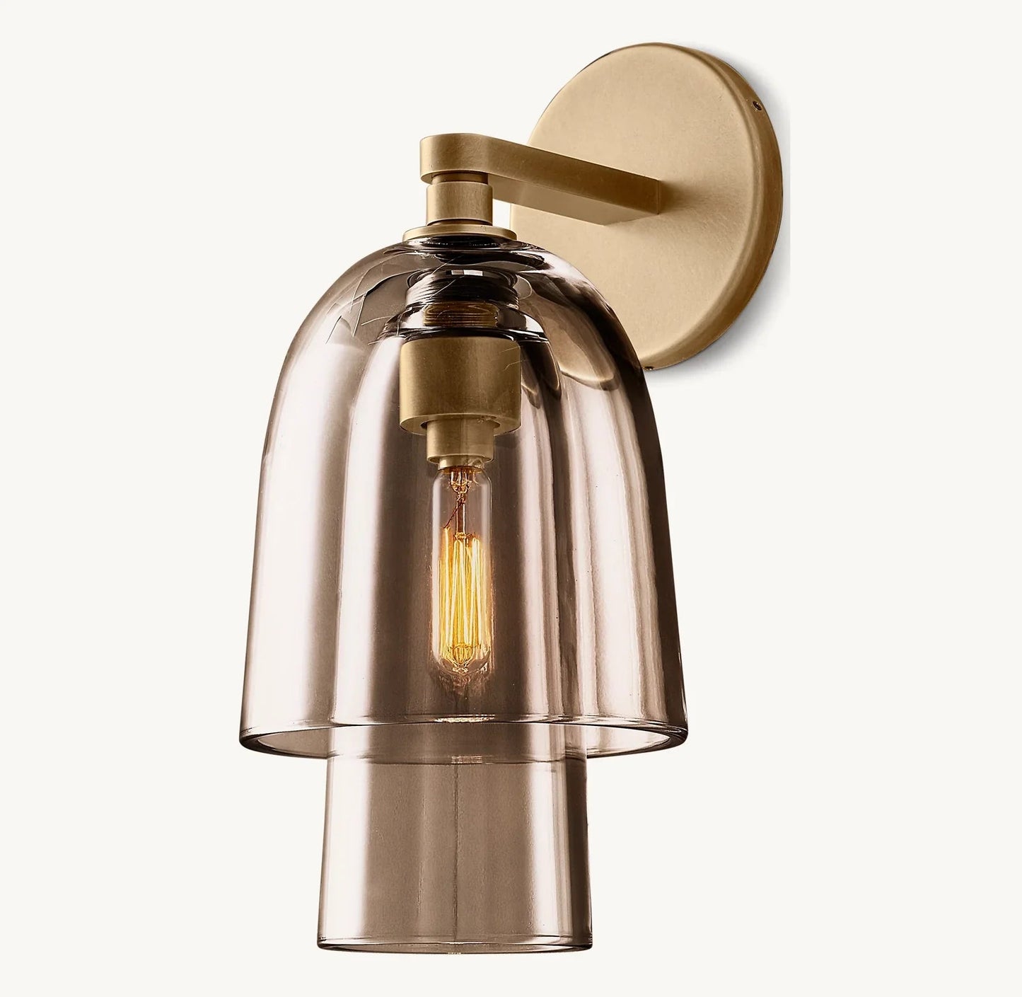 Bloom Amber Glass Flute Sconce