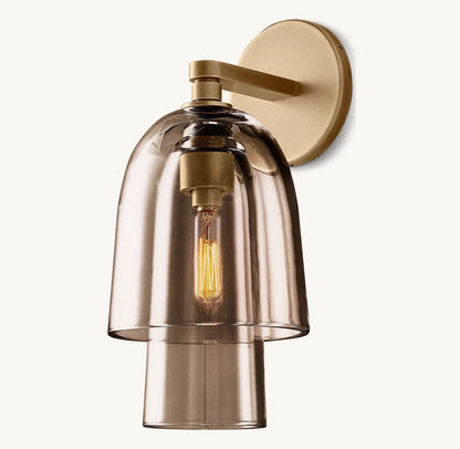 Bloom Amber Glass Flute Sconce