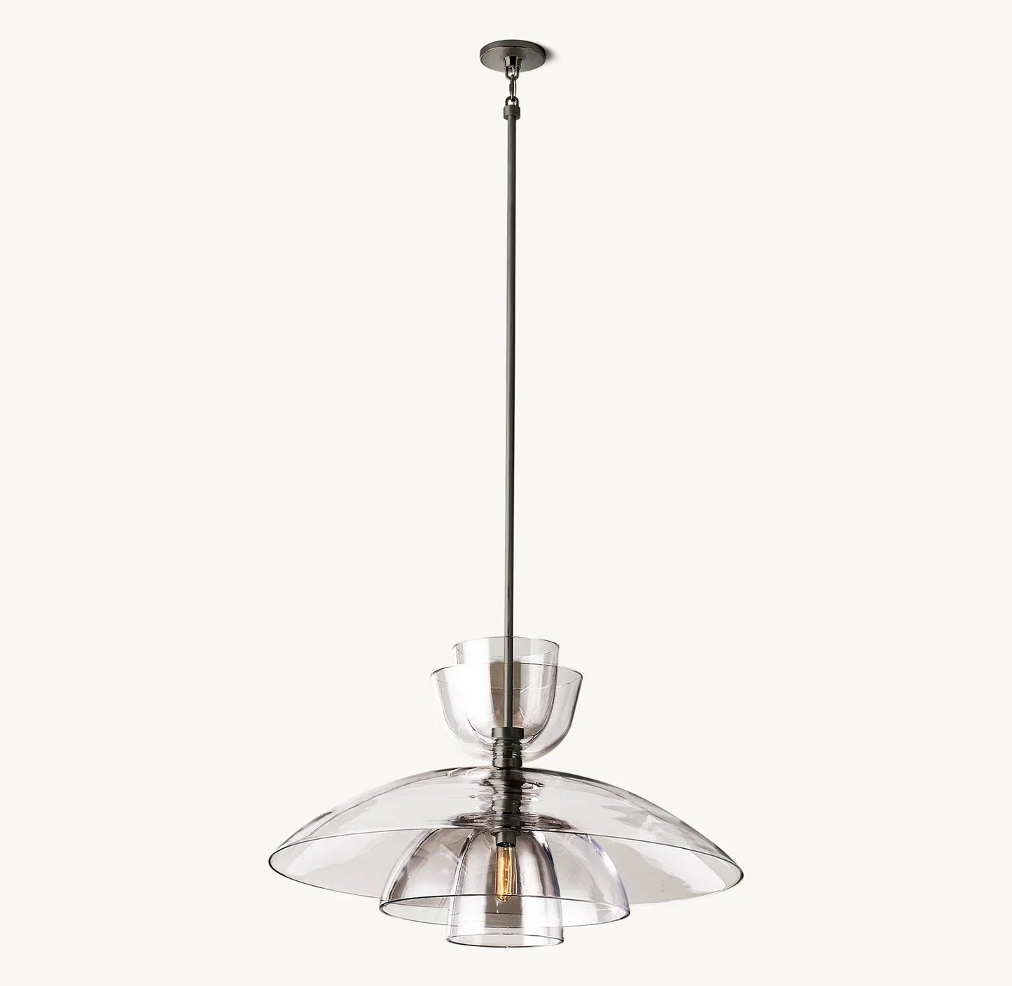 Bloom Clear Glass Cloche Grand Pendant