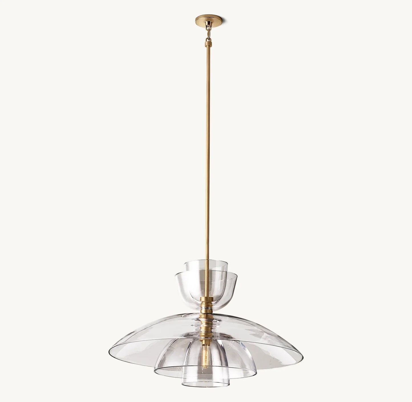 Bloom Clear Glass Cloche Grand Pendant