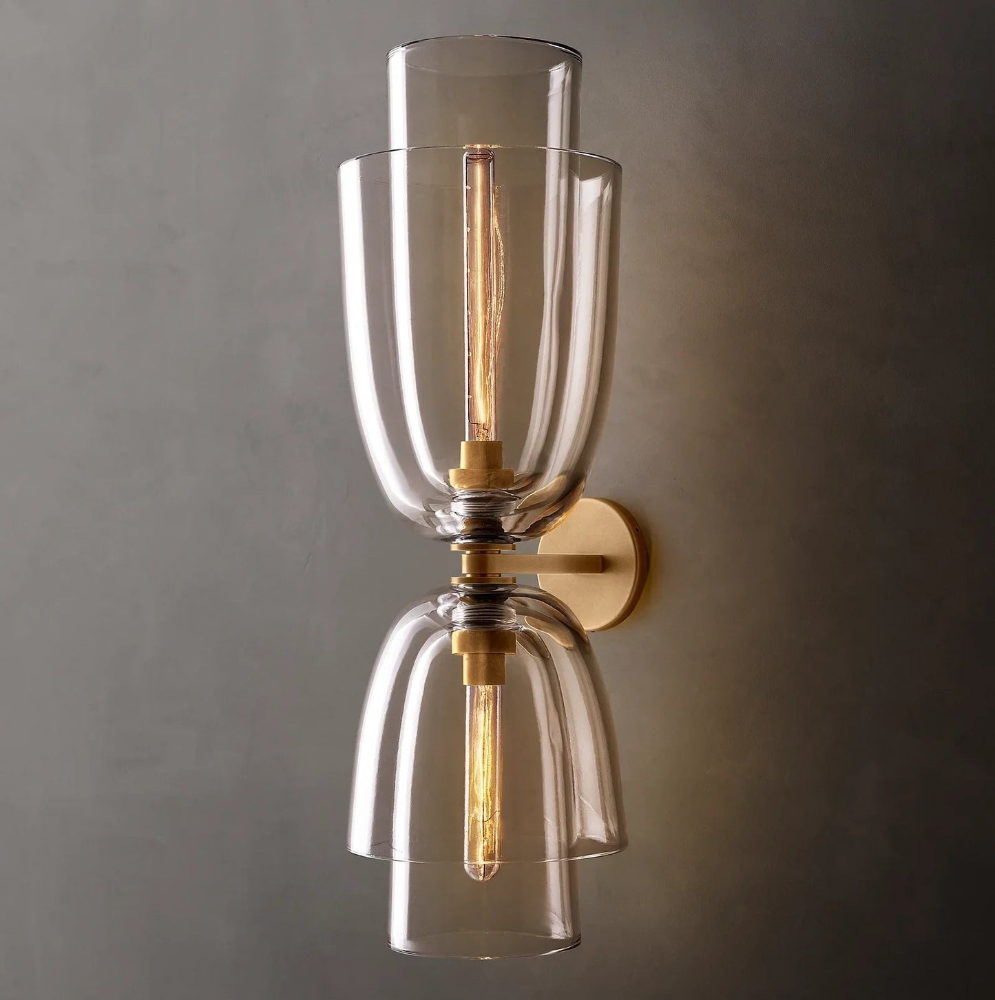 Bloom Clear Glass Cloche Grand Sconce