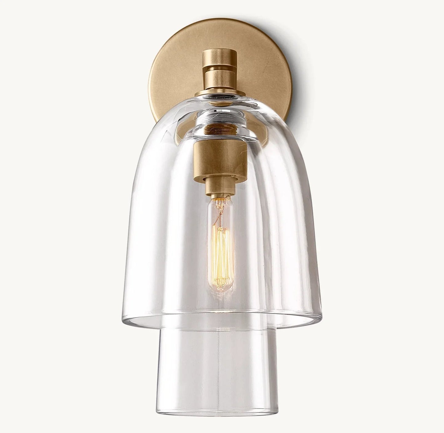 Bloom Clear Glass Flute Sconce